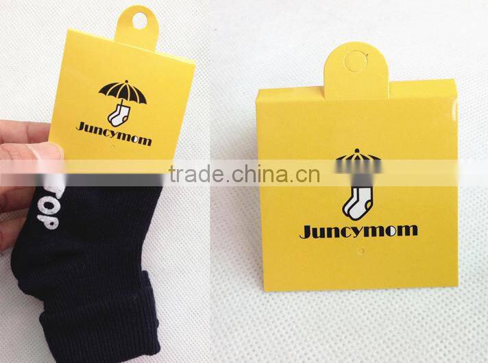 Customerized hangtag paper tag printing sock header card