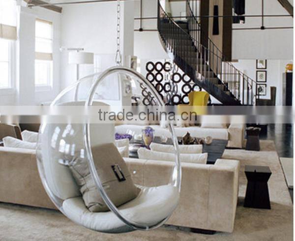 Top class import wholesale solid acrylic material acrylic chair hang from factory