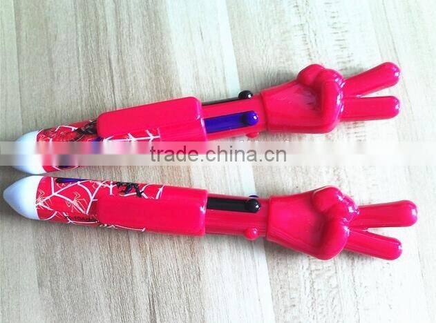 cheap plastic multicolor ball pen for promotion