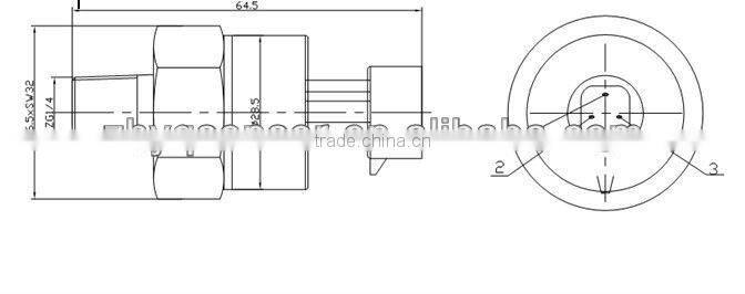 PT124B-232 compact air compressor pressure transmitter