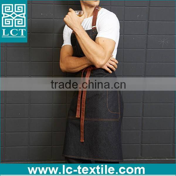 china factory customized apron made from denim jeans