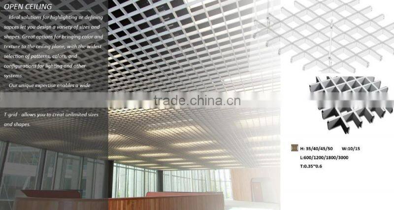 Commercial Aluminum types of false ceiling boards