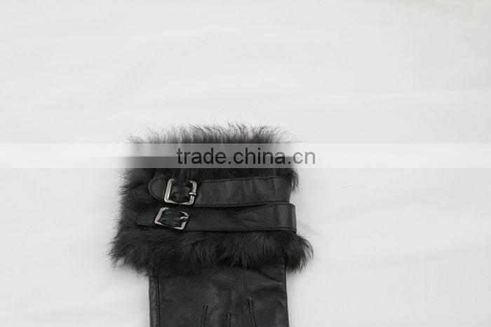 2015 new season special and fashion competive price fur leather gloves