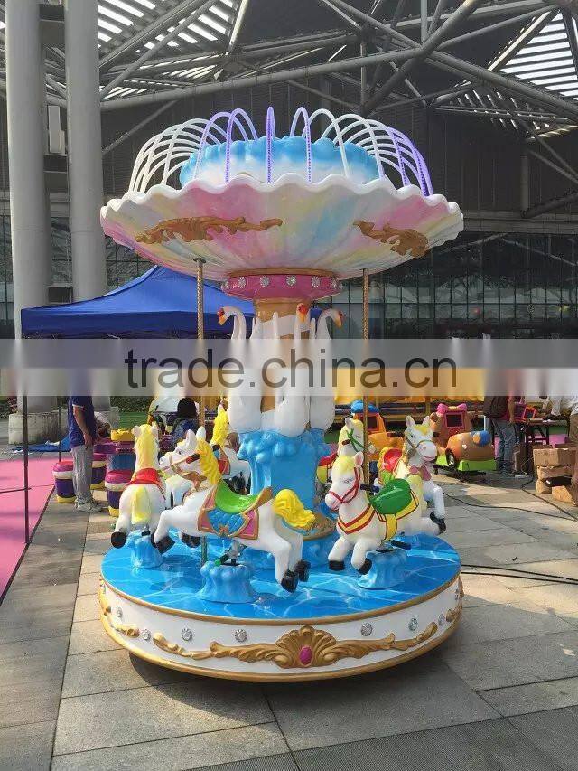 3 seats mini coin operated kiddie rides carousel for sale