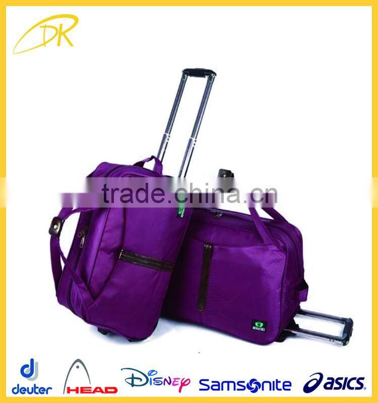 Unisex gender customized different trolley bag sizes, trendy lady trolley bag
