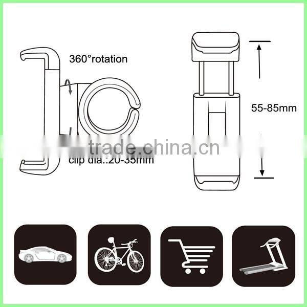 simple and portable all in one baby stroller handle bar mount for 3.5-6'' cell phones