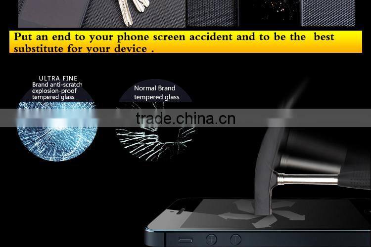 Best Quality Adhensive Tempered Glass Stickers for Mobile Phone, Clear Tempered Glass Screen Protector with Sticker