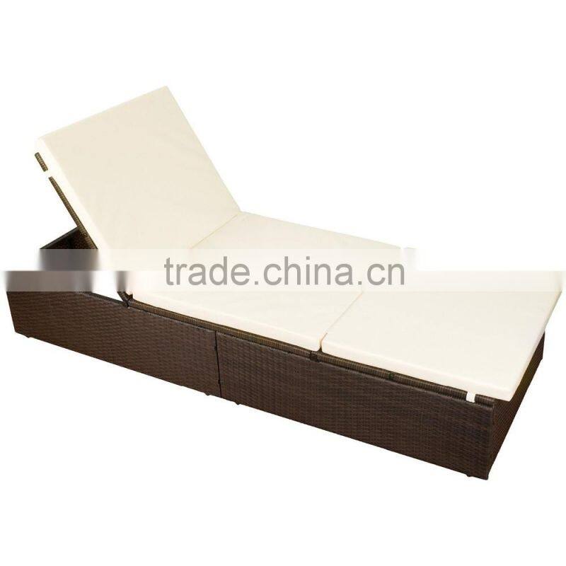 POLY RATTAN GARDEN OUTDOOR FURNITURE SUN LOUNGERS