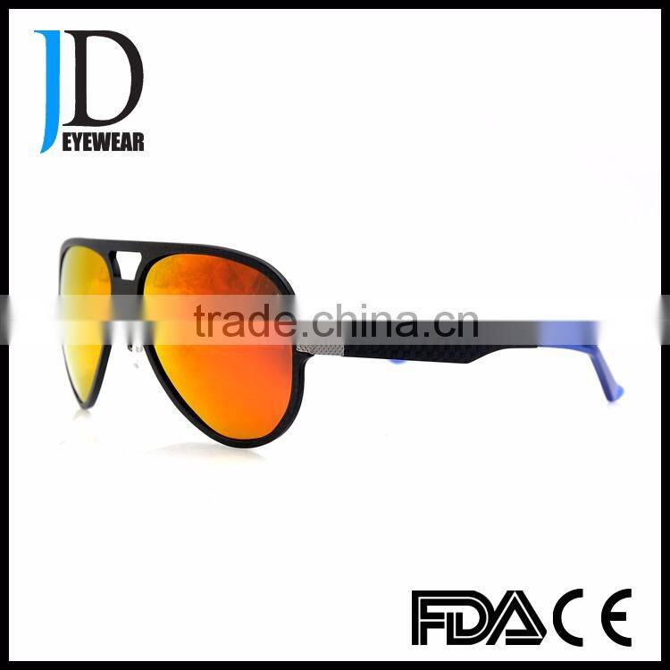 Latest Fashion Black flat top girls carbon fiber Sunglasses