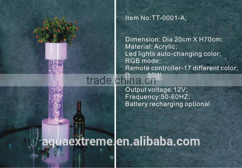 LED water bubble table decoration with color changing new product