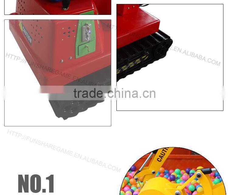 Funshare kids ride on toy excavator amusement children excavator game machine for children