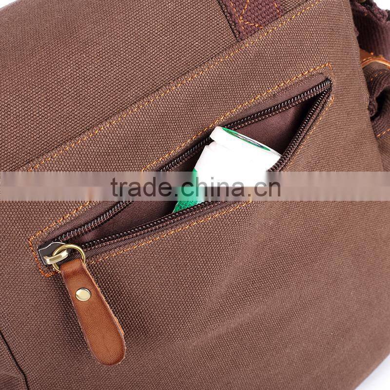 Guangzhou Factory Wholesale Men Canvas Shoulder Bag,Canvas Cross Body Bag