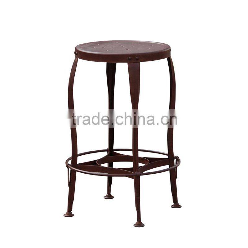 Antique metal industrial bar stools