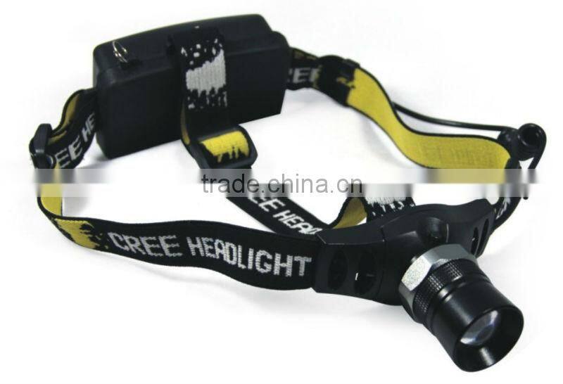rotation zoom LED head light/ outdoor lighting/rechargeable head lamp