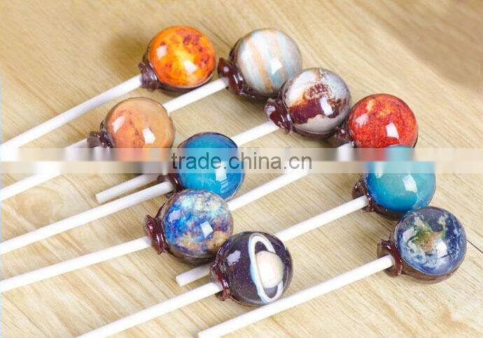 NEW innovation handmade filling3D Universe Planet fancy Lollipops