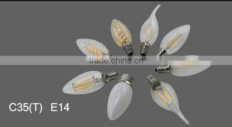 2014 NEW Product vintage lighting style 2W 4W E27 C35 LED Filament bulb