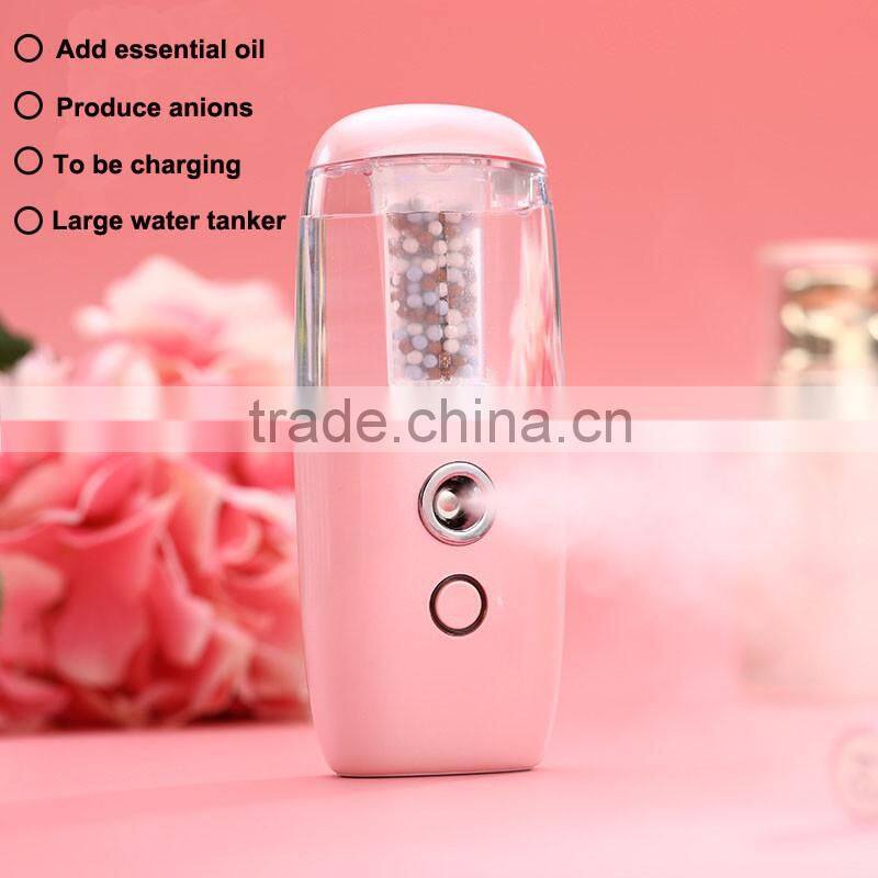 Nano Vapor Facial Steamer Handy Portable USB Nebulizer Facial Cleans tightens Mist Sprayer Skin Care Machine