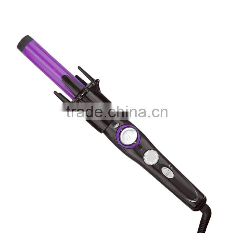 Wand Electrical Hair Curler LCD dislay automatic Nano titanium iron