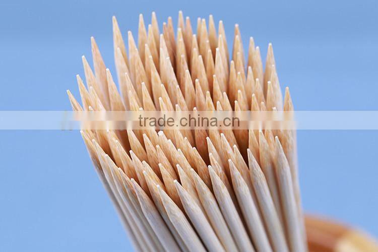 Single sharped or semi-pointed tip round bamboo stick/skewer for BBQ