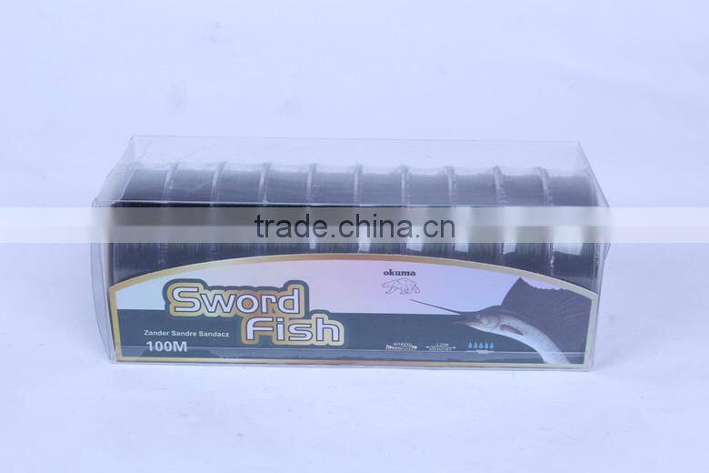 2016 New style fashion design good quality sword fishing line in 10 pools