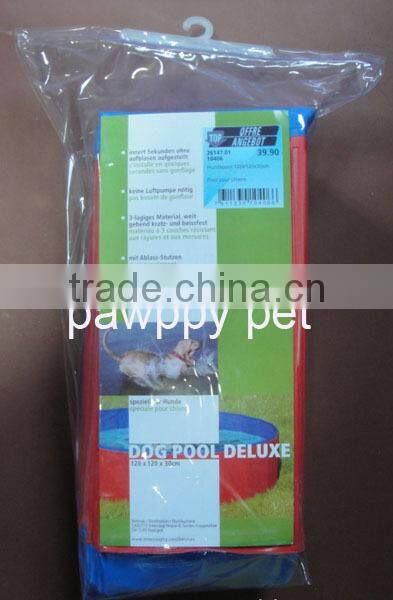 Green Portable Foldable Dog Swimming Pool Deluxe