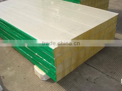 Color Steel Prefab House Using Rock Wool Sandwich Panel