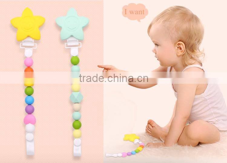 Mixed shape new mold silicone baby pacifier chain