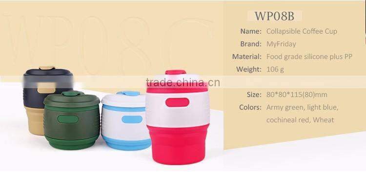 Portable Foldable Coffee Mugse traveling mugs tazas tea cup silicone Coffee mugs