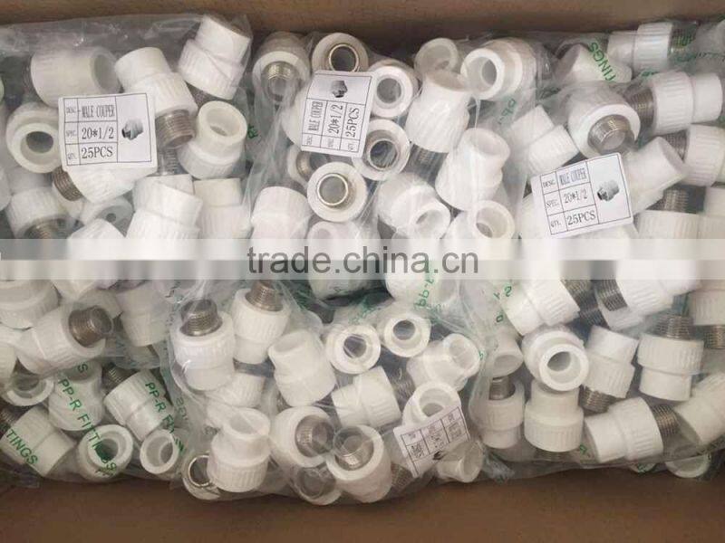 PPR plastic material pipe fitting equal and reducing socket