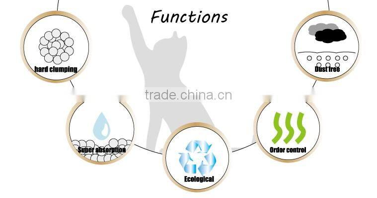 Factory Supply Strong Clumping Cat Sand Bentonite Cat Litter