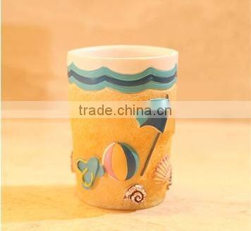 2015 Ocean Series Design Resin Bathroom Accessories Set