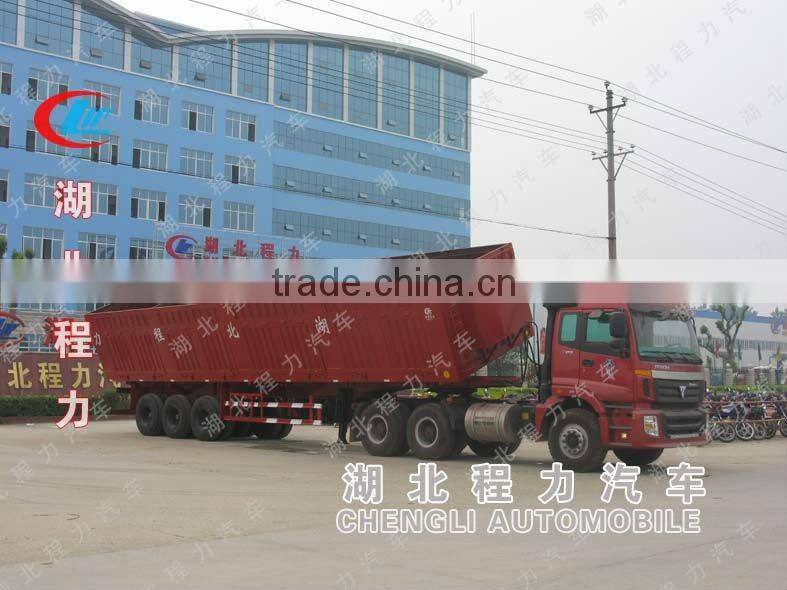 Tri-axle side tipper truck trailer for sale