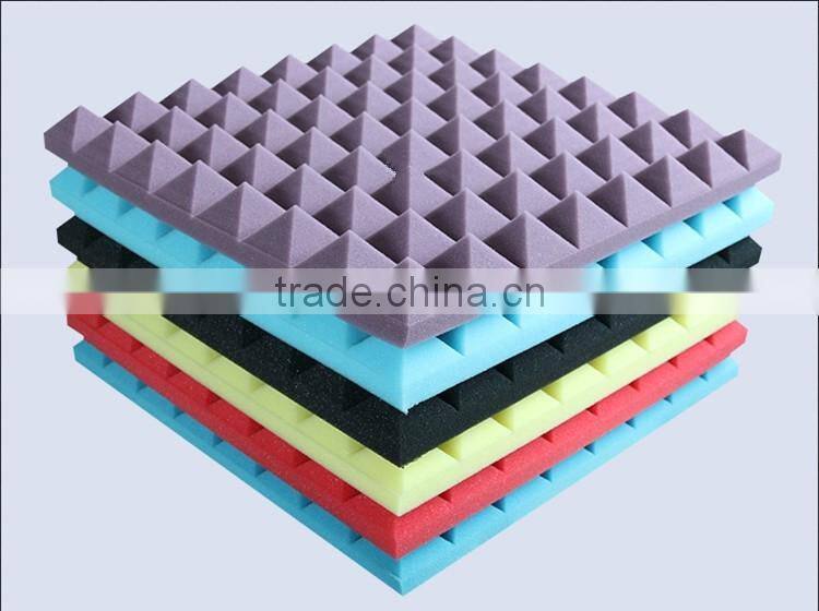 High quality customized acoustic foam panels / High density soundproofing foam with wedge/egg/pyramid shape