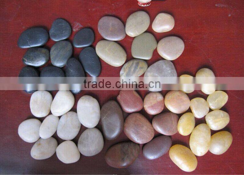 Natural Mixed color flat pebble stone