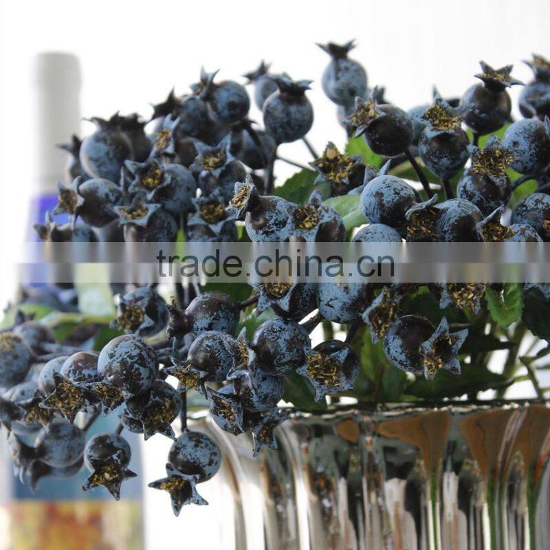 Christmas table decor plastic pomegranate decorative artificial flower making