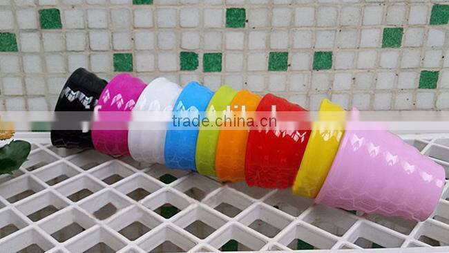 Home decor colorful plastic small decorative flower pots