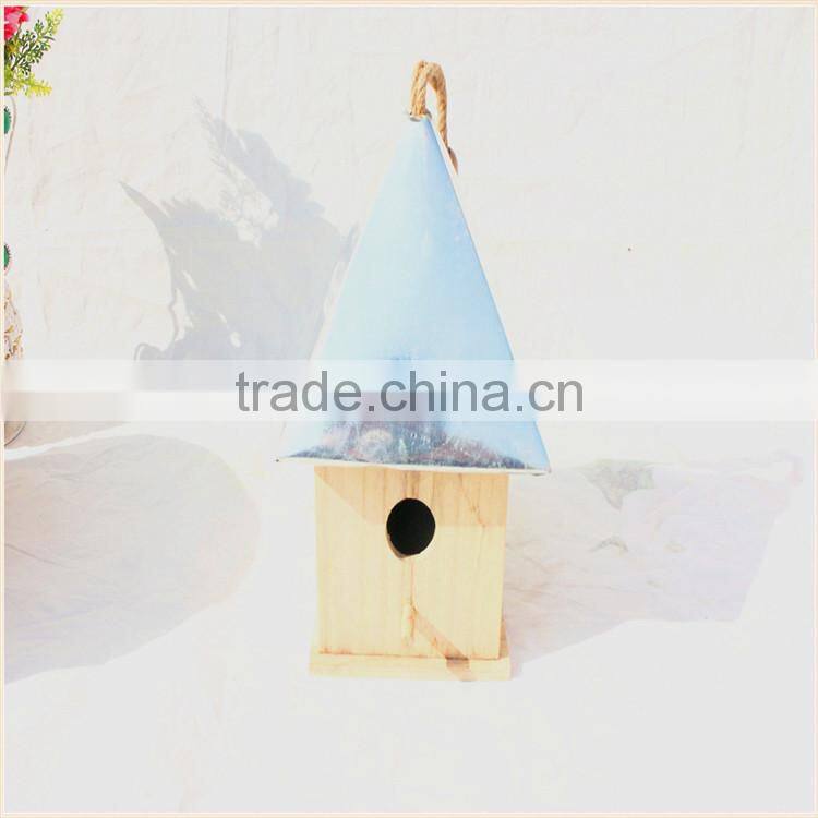 New unfinished wooden bird house wholesale, hot sale wooden bird house