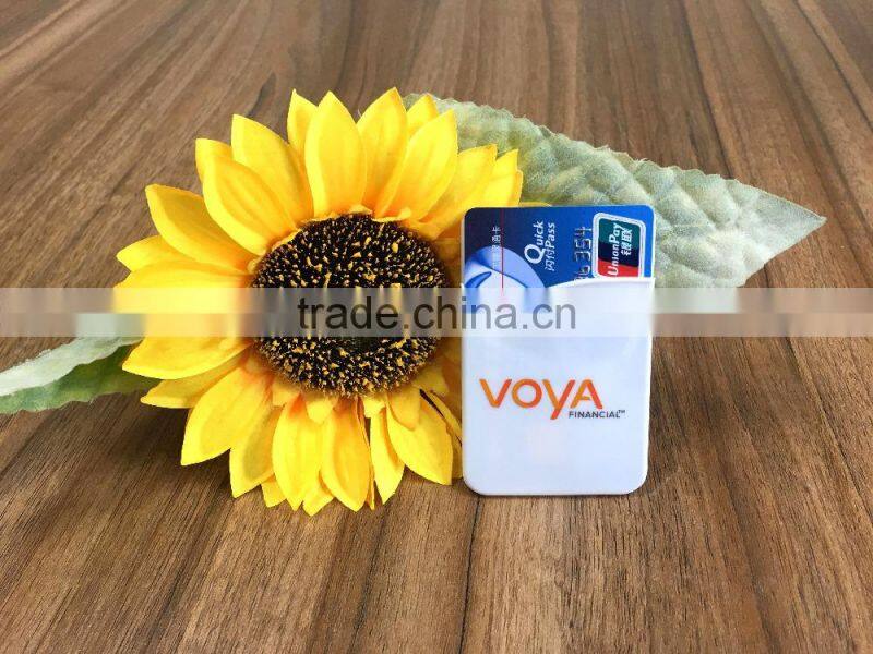 Cuntom made 3M adhesive smart phone pocket/silicone phone card holder