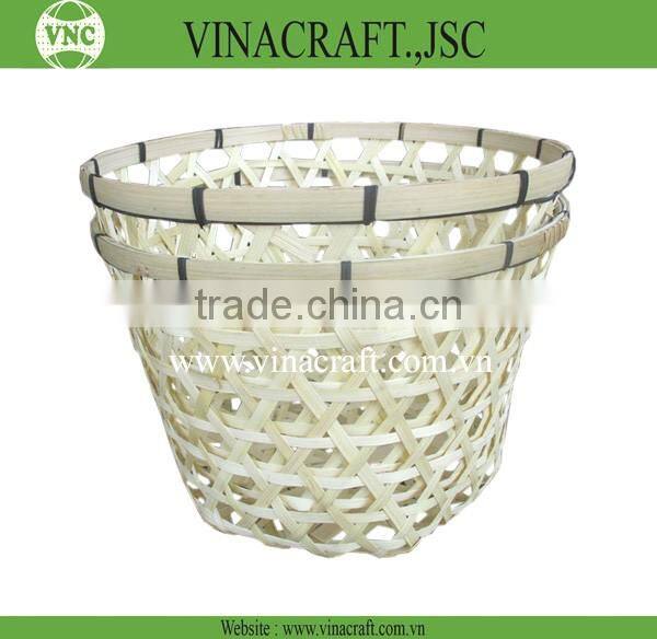 Nice bamboo waste basket for office