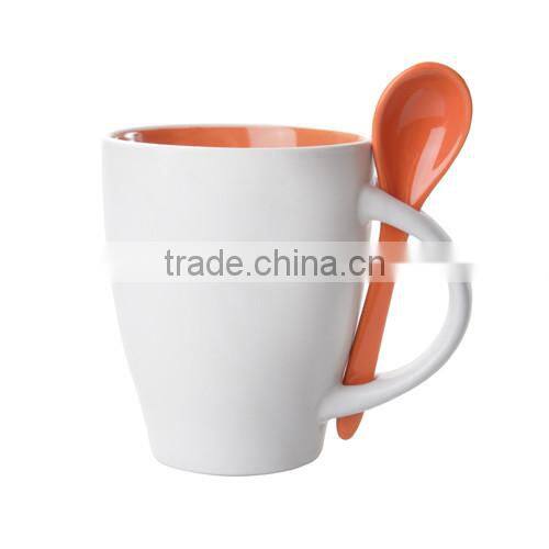 ceramic mug with spoon 300ml