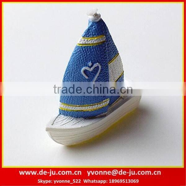 Children Favor Blue Sailing Vessel Shaped Paraffin Wax Candle