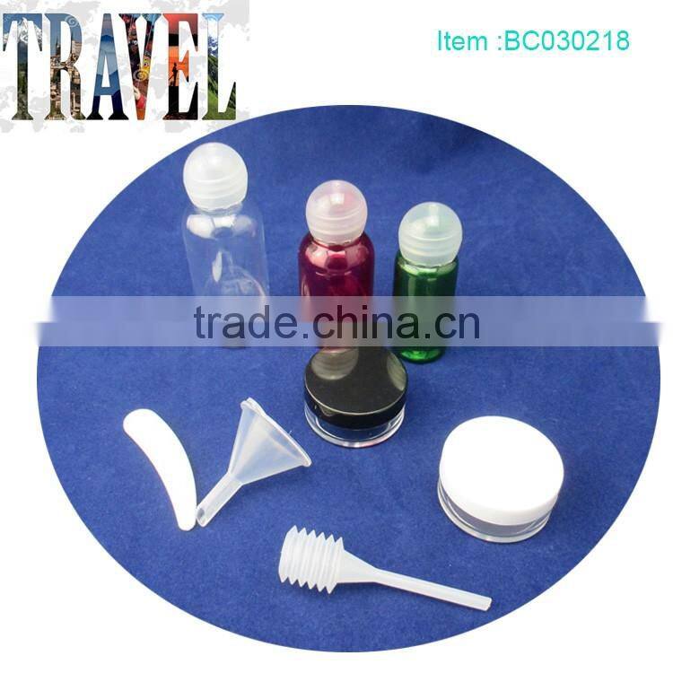Plastic promotional bathroom travel size containers