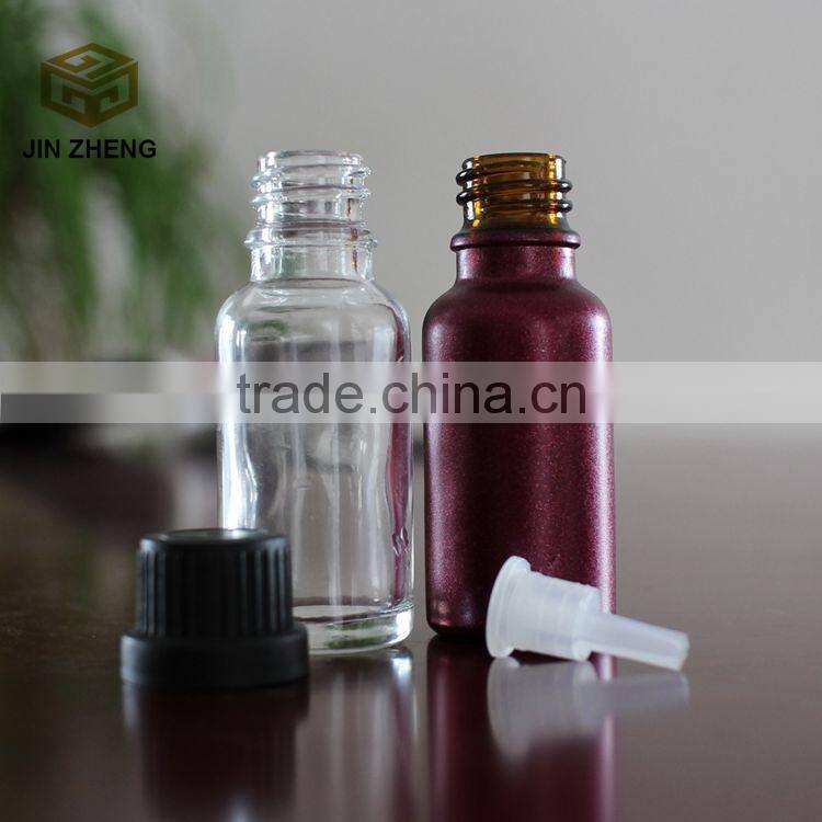 20ml colorful dropper essential oil glass bottle with spray