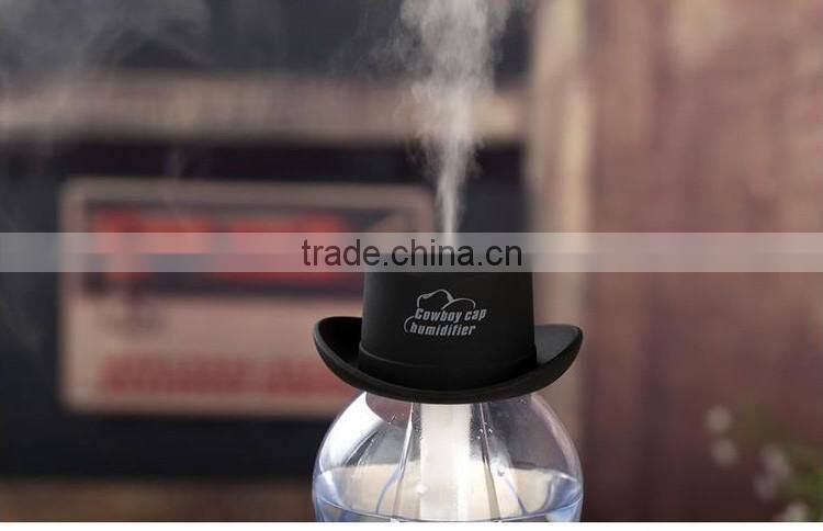 New design desktop Cowboy cap portable USB mini car air humidifier
