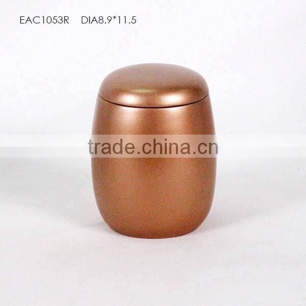 Custom Ceramic Candle Jars With Cement Graven With Soy Wax Personalized Scented candle jar