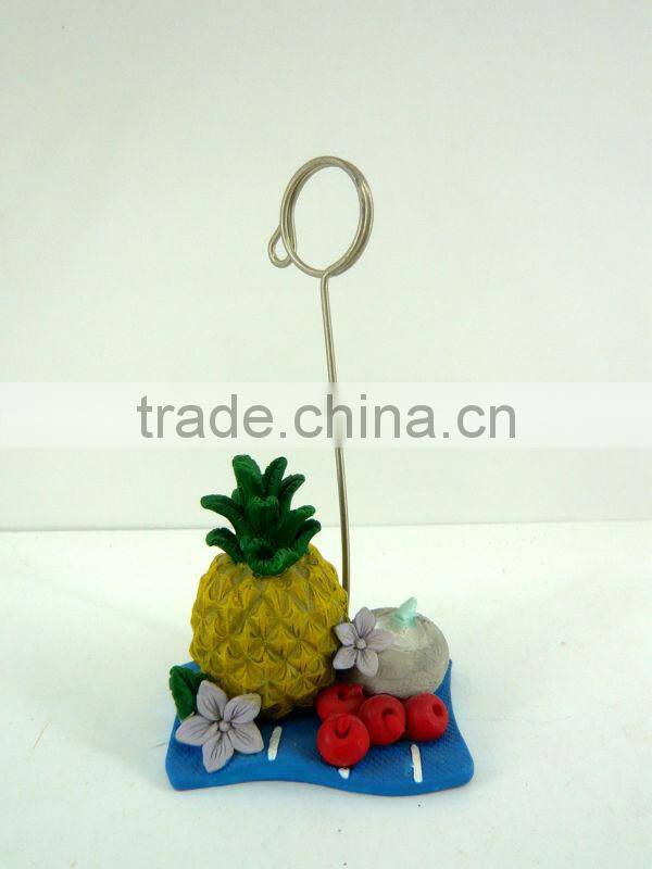 resin promotional place holder name card clip wedding decoration
