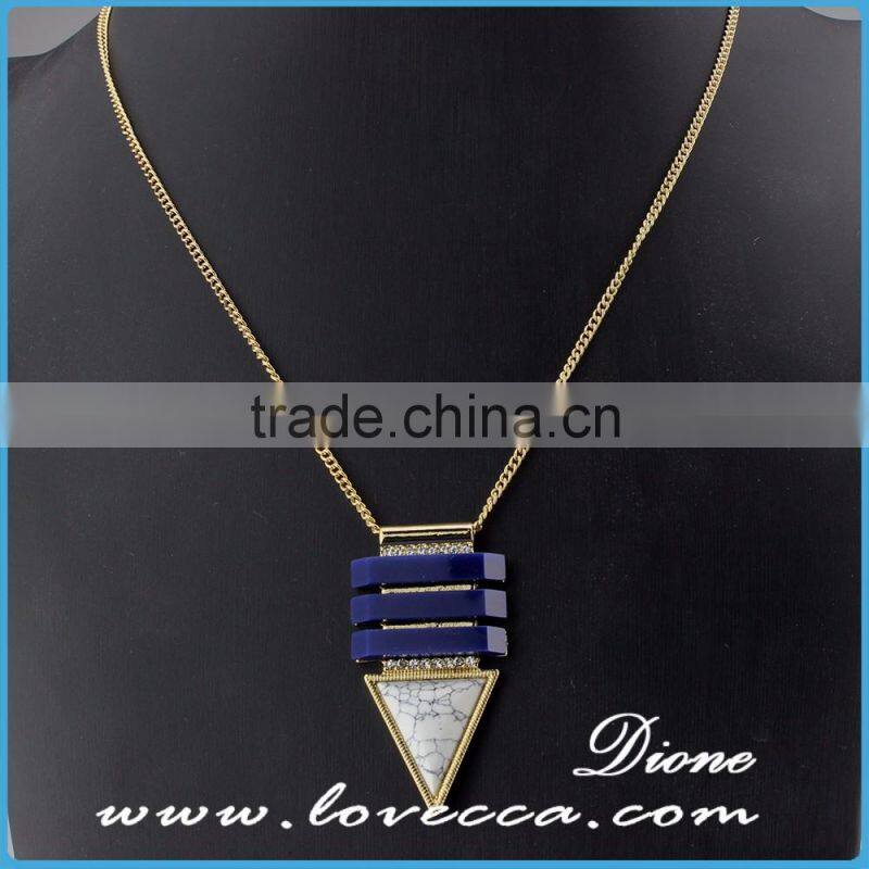 Wholesale Jewelry Gemstone Natural Stone Crystal Quartz Pendant Turquoise Necklace