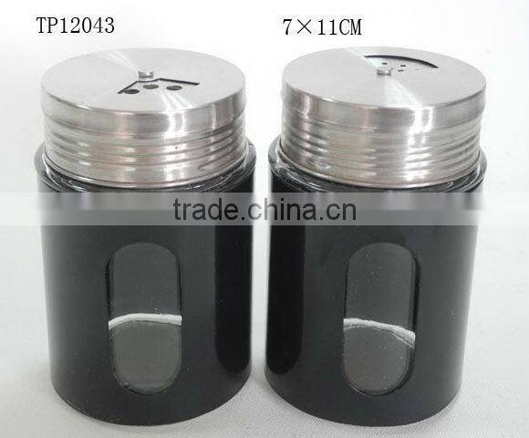 spraying plastic cylinder sleeves glass seasoning pots with double lid