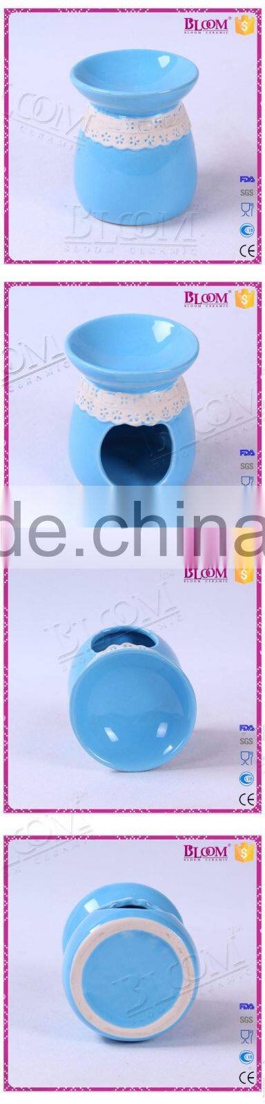 white lace decoration ceramic wax burner for home