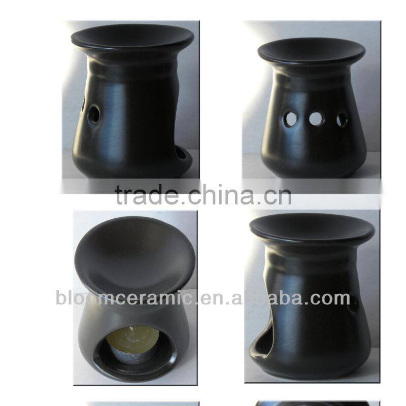 Plain ceramic oil burner gift set